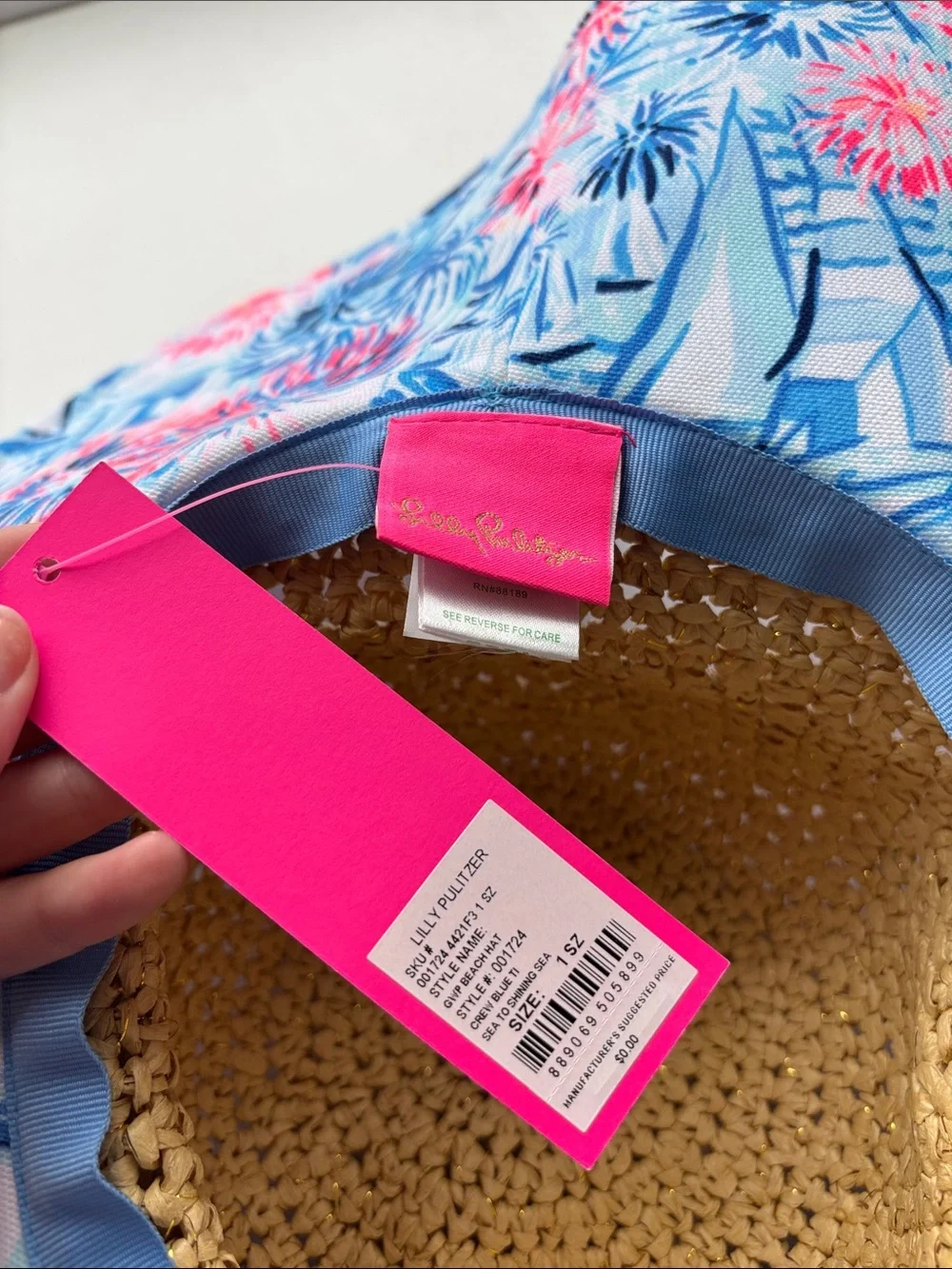 NWT Lilly Pulitzer Straw Sun Hat